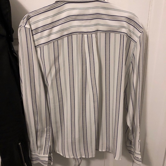 Striped silk Nautical tie front shirt - Picture 4 of 5